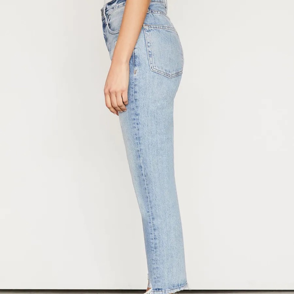 Frame “le original” straight leg distressed jeans in color clash 31